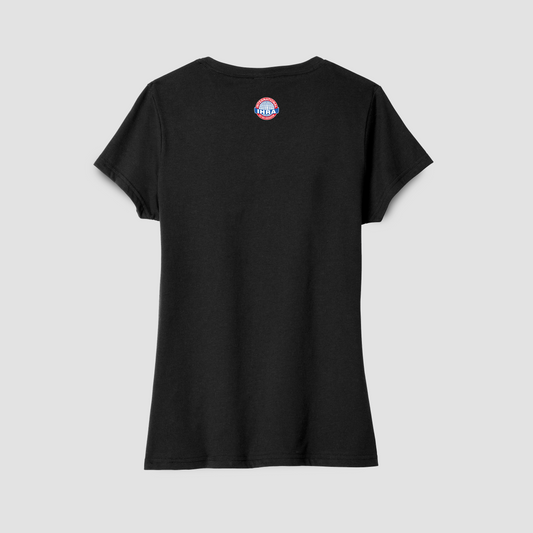 LADIES VNECK LOGO TEE