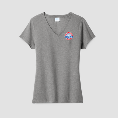 LADIES VNECK LOGO TEE